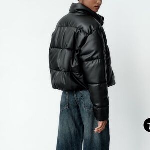 Zara cropped puffer jacket
